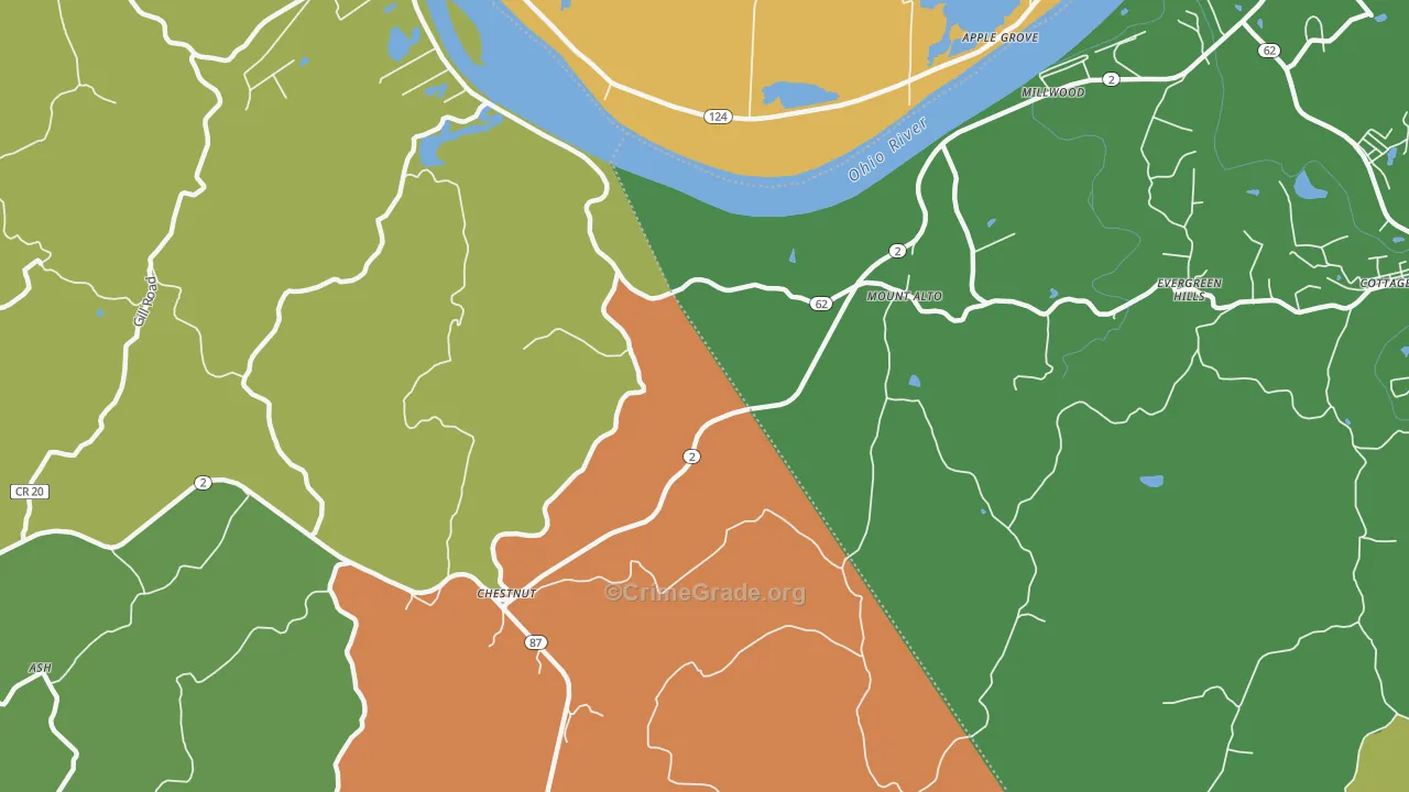 25264, WV Map of Theft Rates