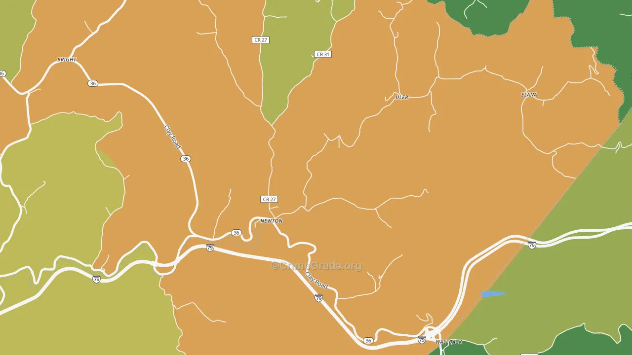 25266, WV Map of Theft Rates