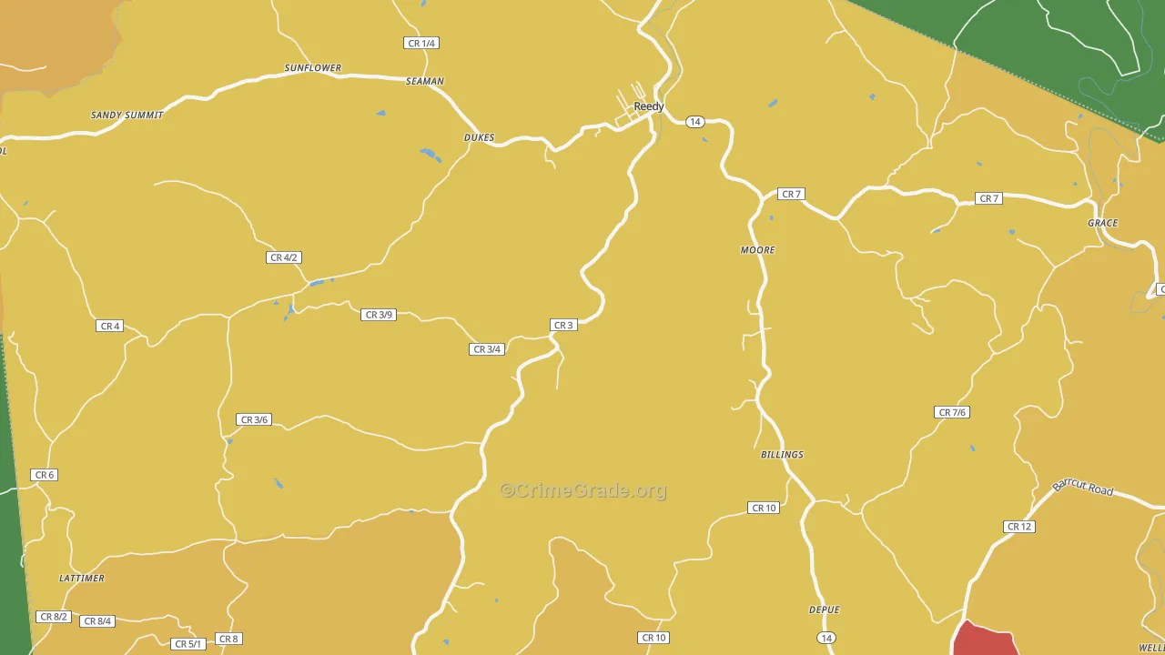 25270, WV Map of Theft Rates