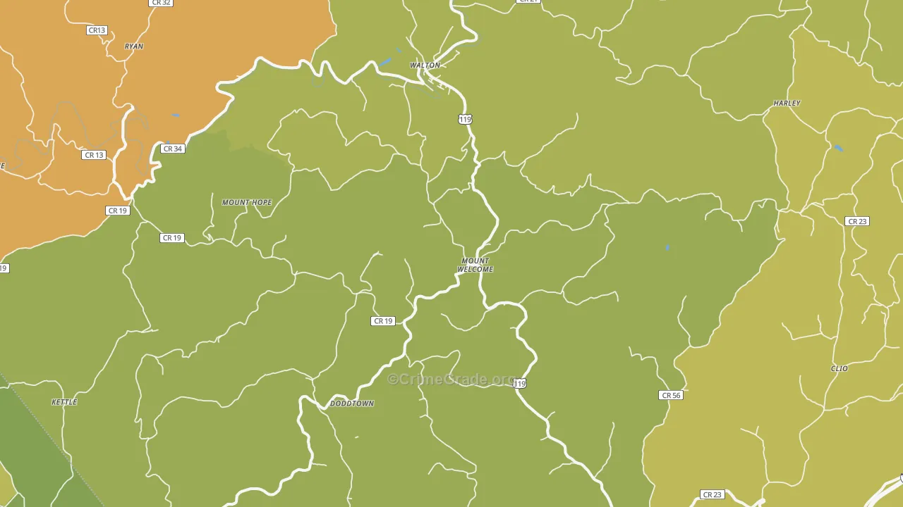 25286, WV Map of Theft Rates