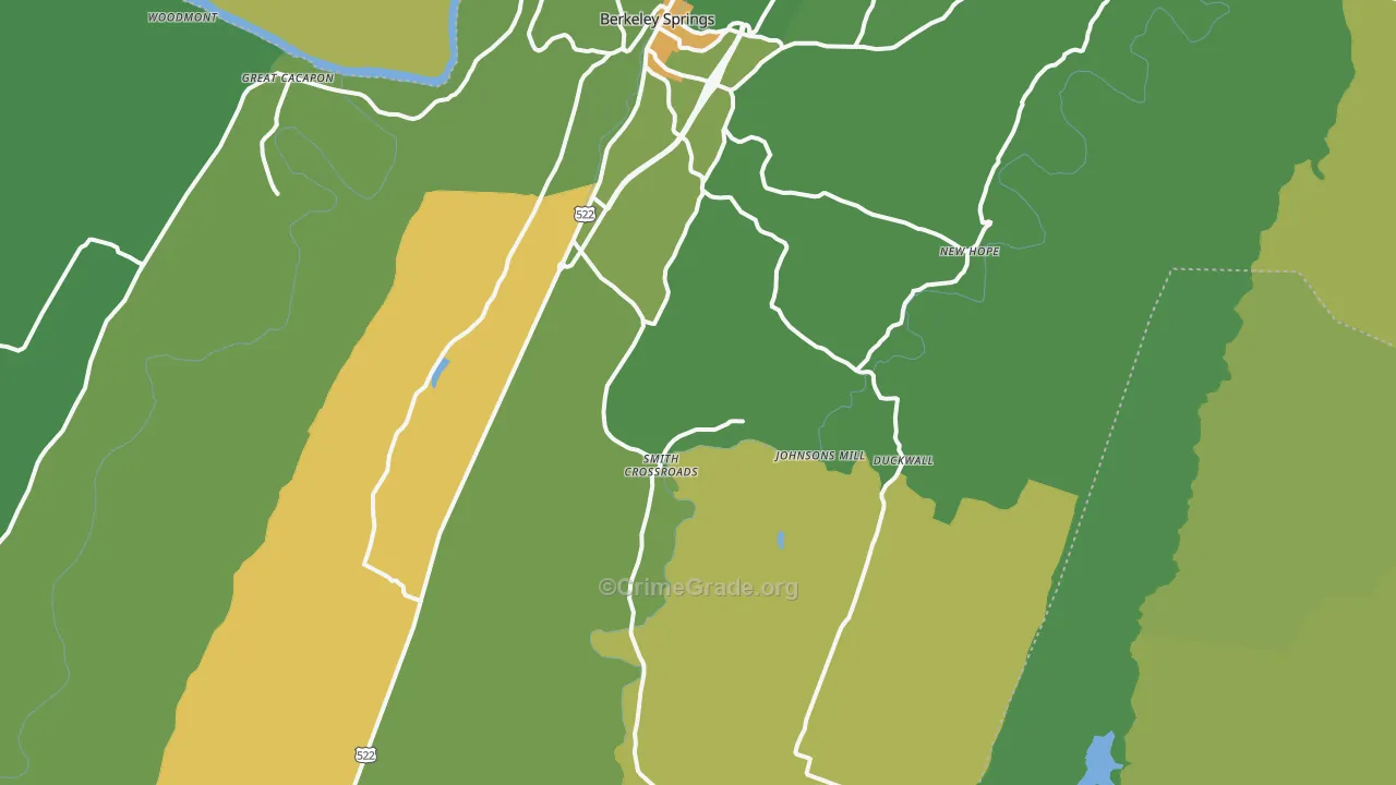 25411, WV Map of Theft Rates