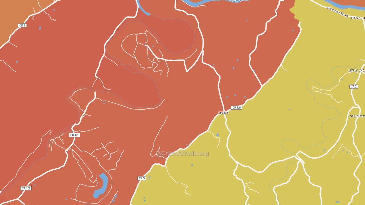 25431, WV Map of Theft Rates