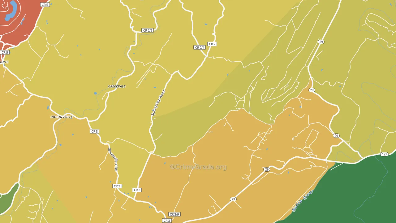 25444, WV Map of Theft Rates