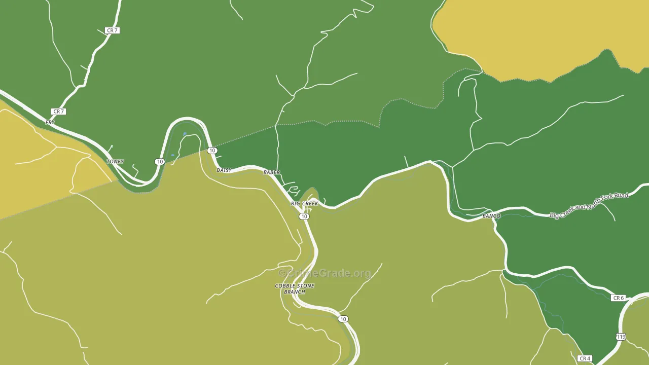 25505, WV Map of Theft Rates