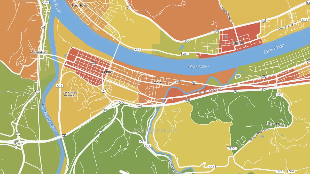 25507, WV Map of Theft Rates