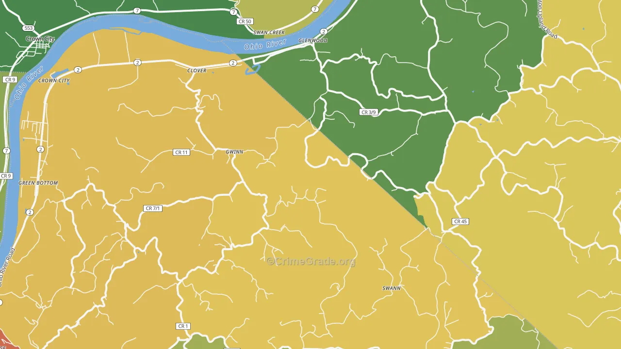 25520, WV Map of Theft Rates
