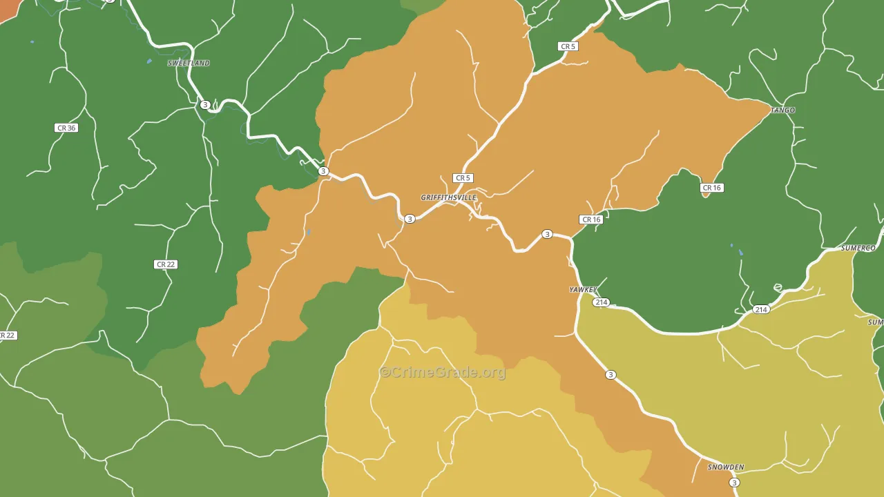 25521, WV Map of Theft Rates