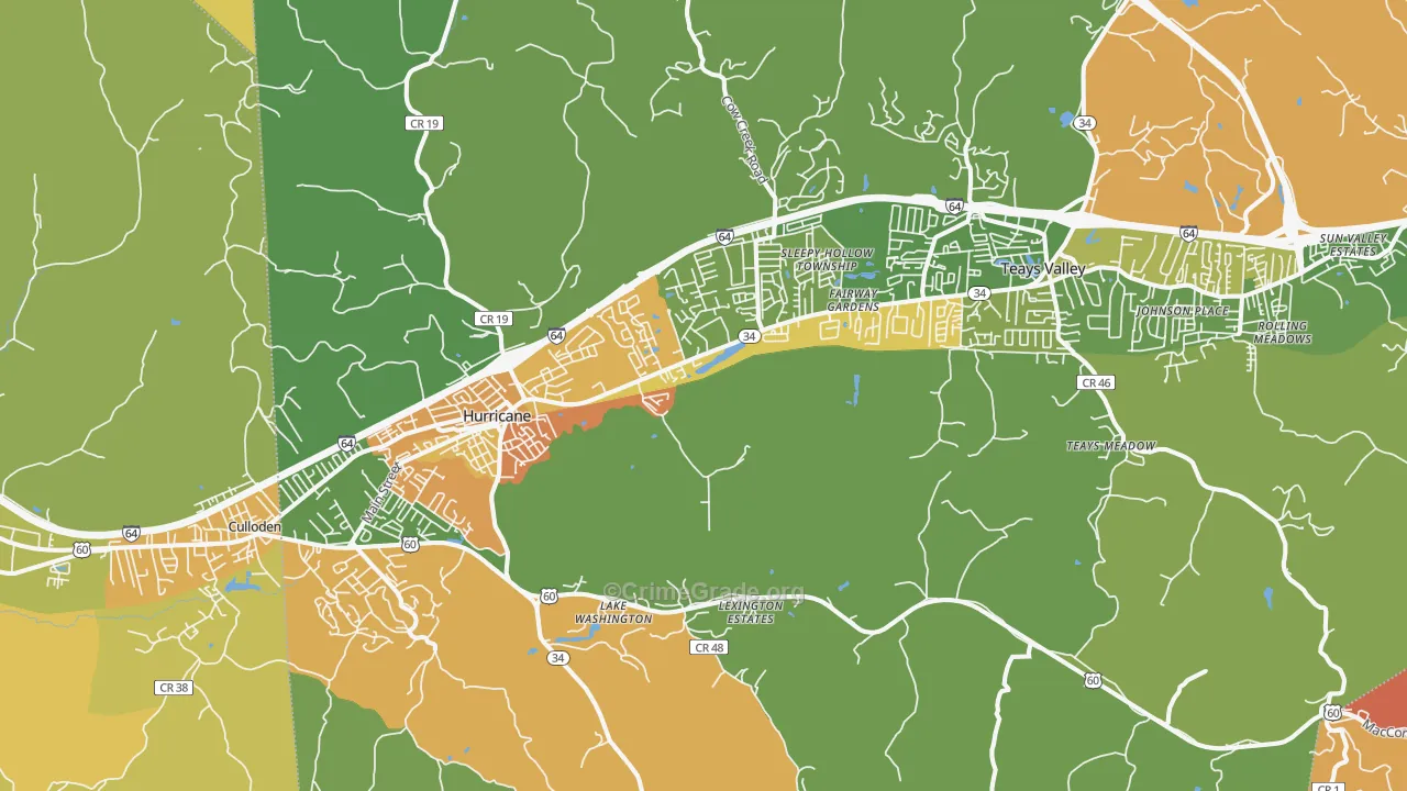 25526, WV Map of Theft Rates