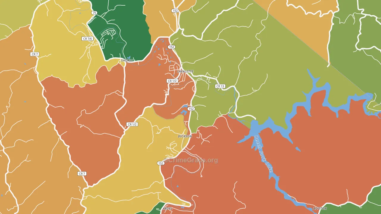 25535, WV Map of Theft Rates
