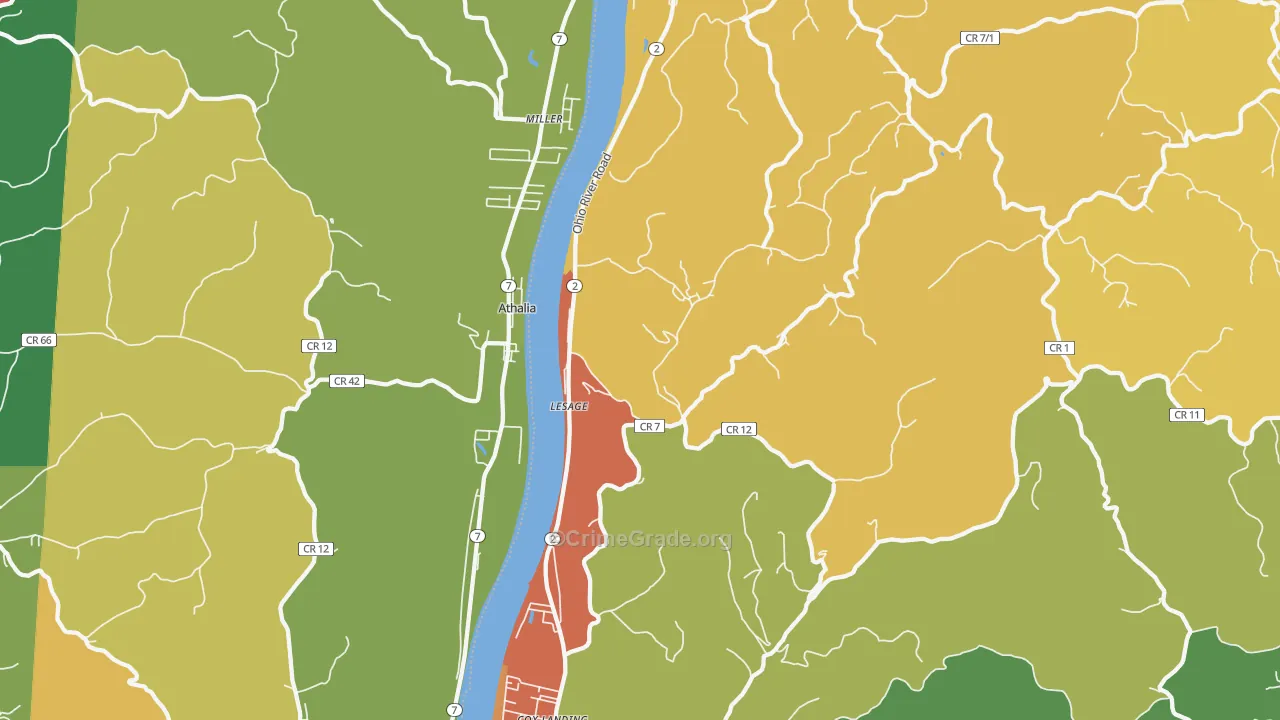 25537, WV Map of Theft Rates