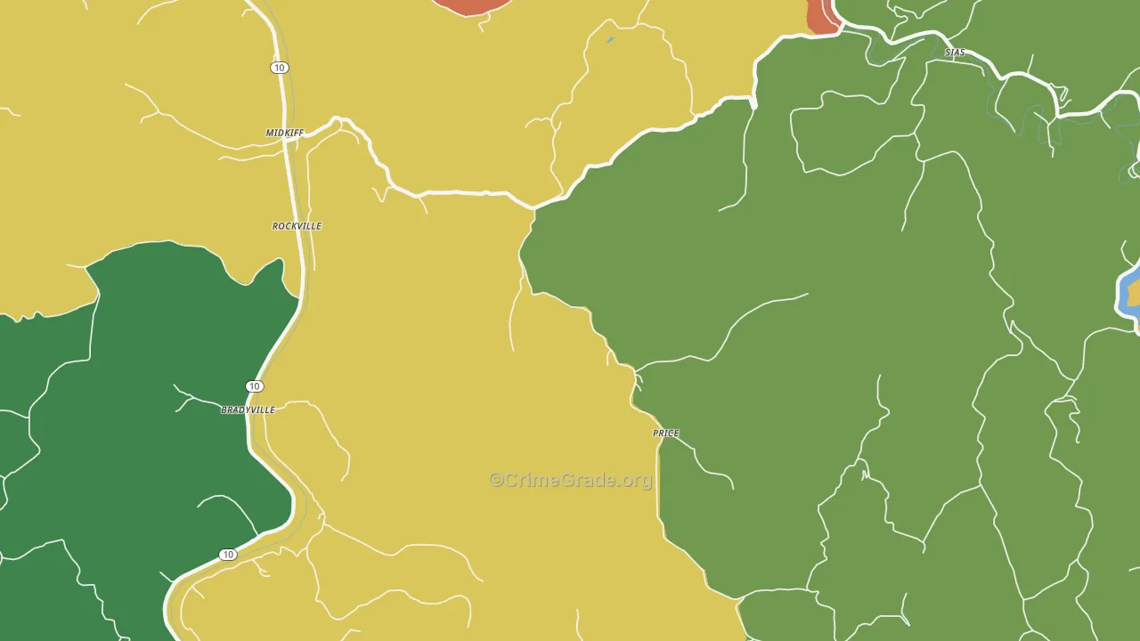 25540, WV Map of Theft Rates