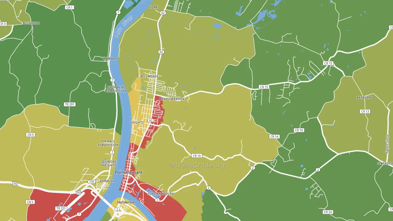 25550, WV Map of Theft Rates