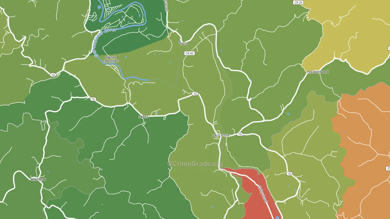 25559, WV Map of Theft Rates