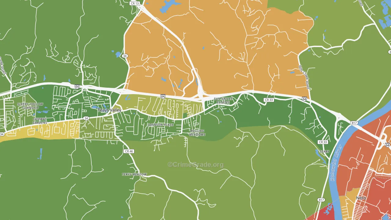 25560, WV Map of Theft Rates