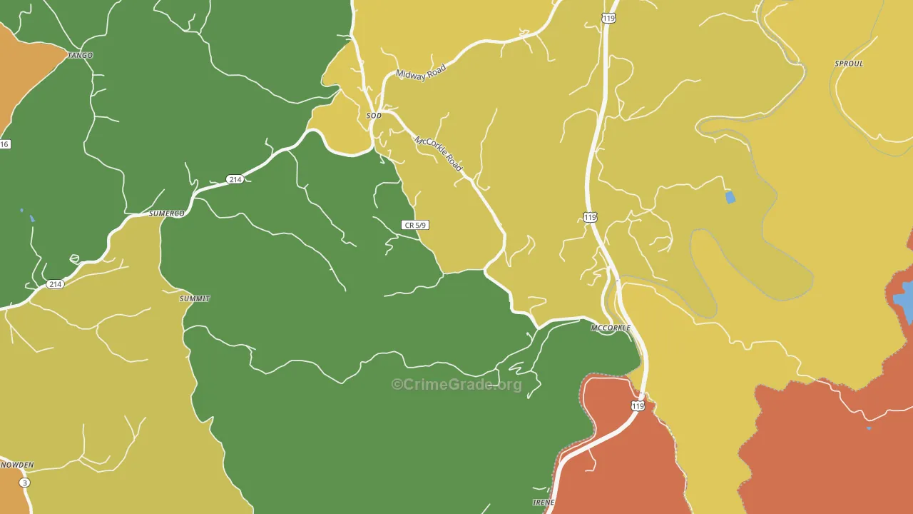 25567, WV Map of Theft Rates