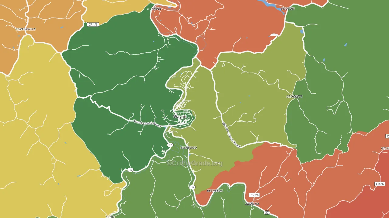 25570, WV Map of Theft Rates