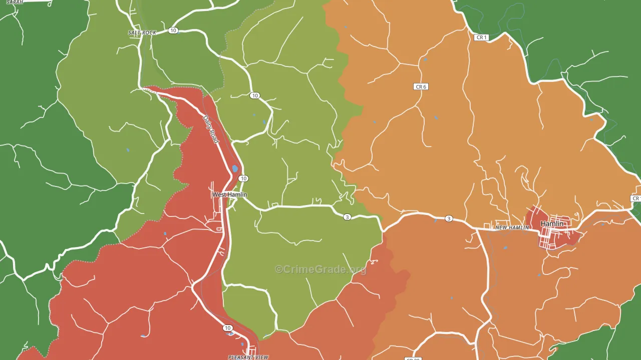 25571, WV Map of Theft Rates