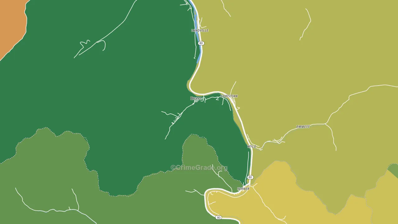 25611, WV Map of Theft Rates