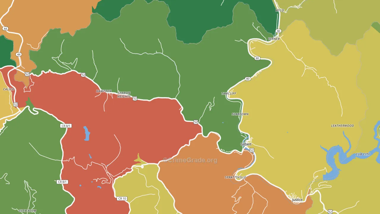 25621, WV Map of Theft Rates