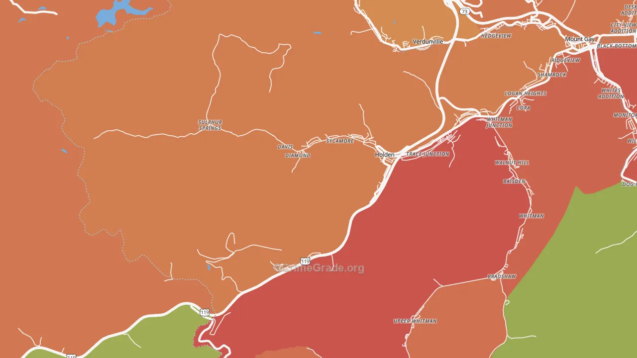25625, WV Map of Theft Rates