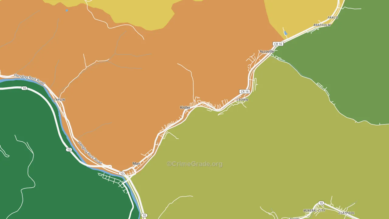 25628, WV Map of Theft Rates
