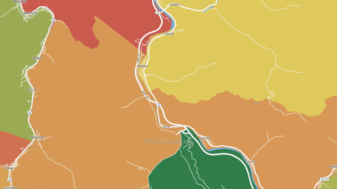 25632, WV Map of Theft Rates