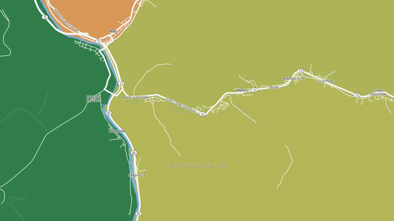 25634, WV Map of Theft Rates