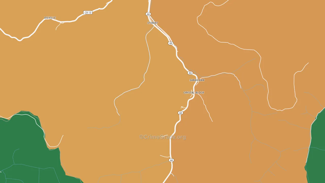 25644, WV Map of Theft Rates