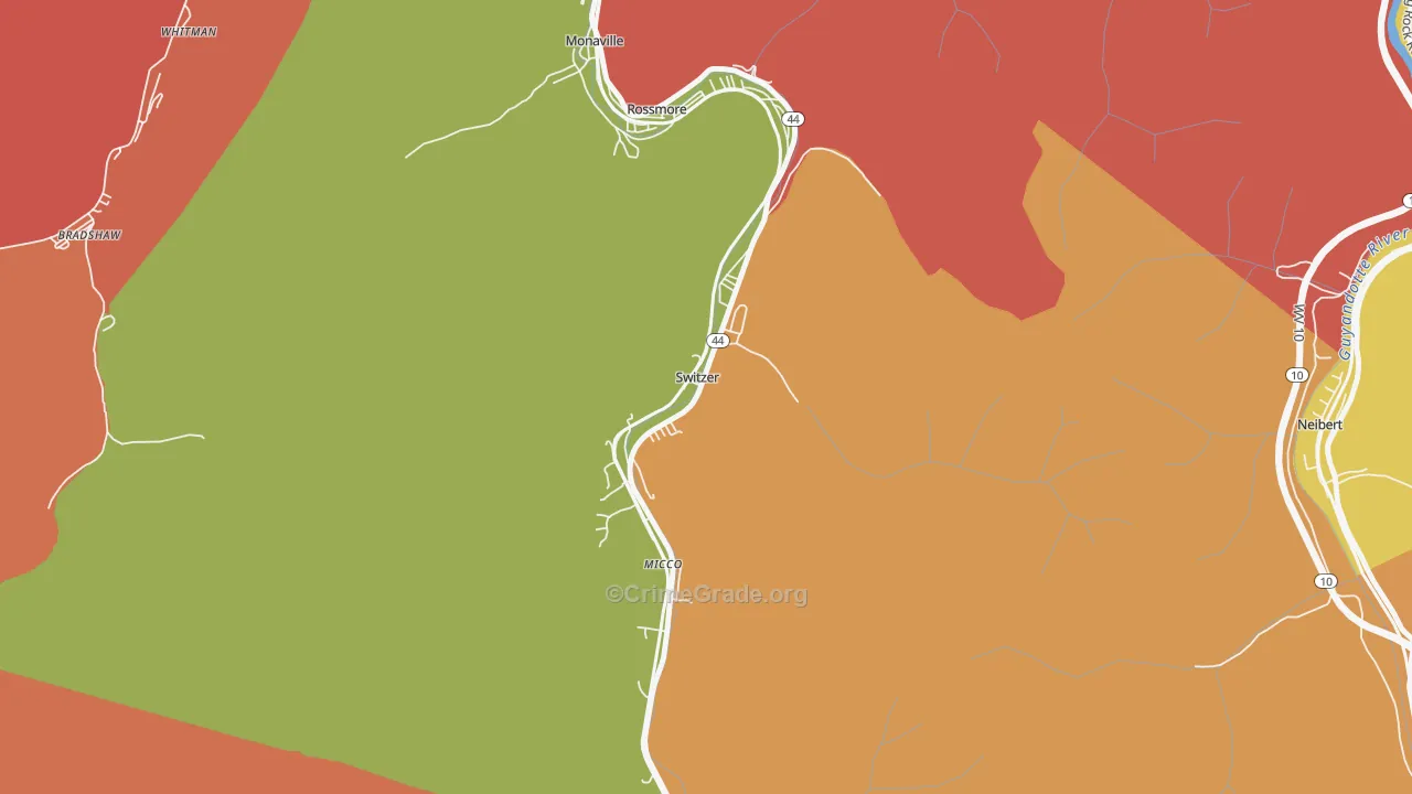 25647, WV Map of Theft Rates