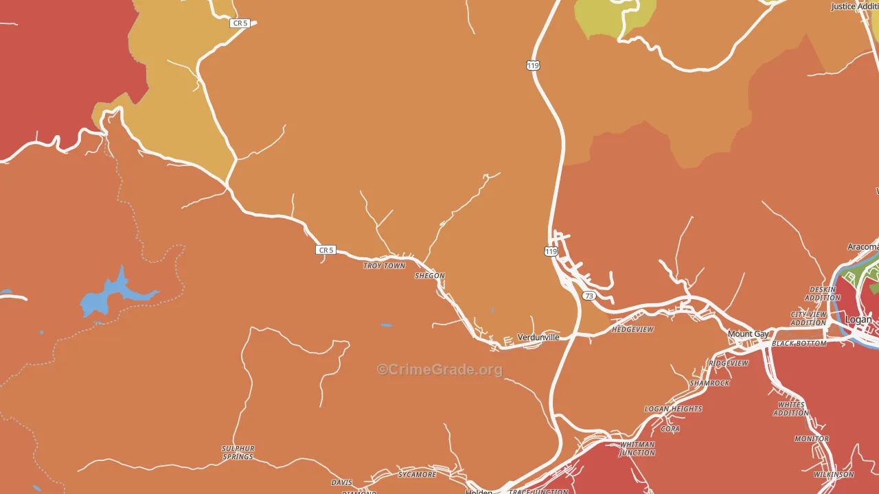 25649, WV Map of Theft Rates
