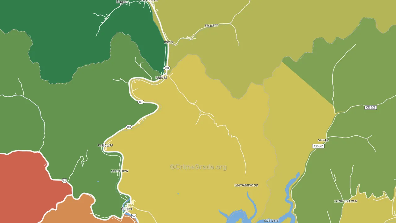 25650, WV Map of Theft Rates