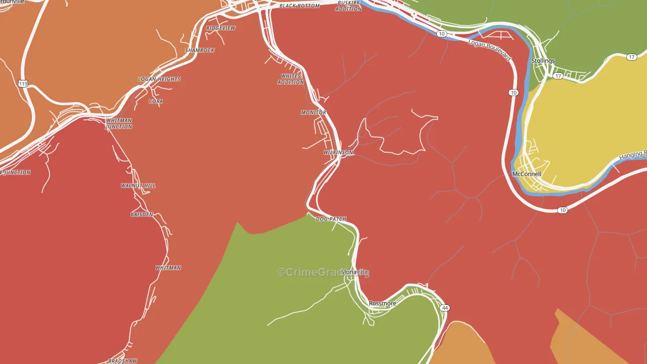 25653, WV Map of Theft Rates