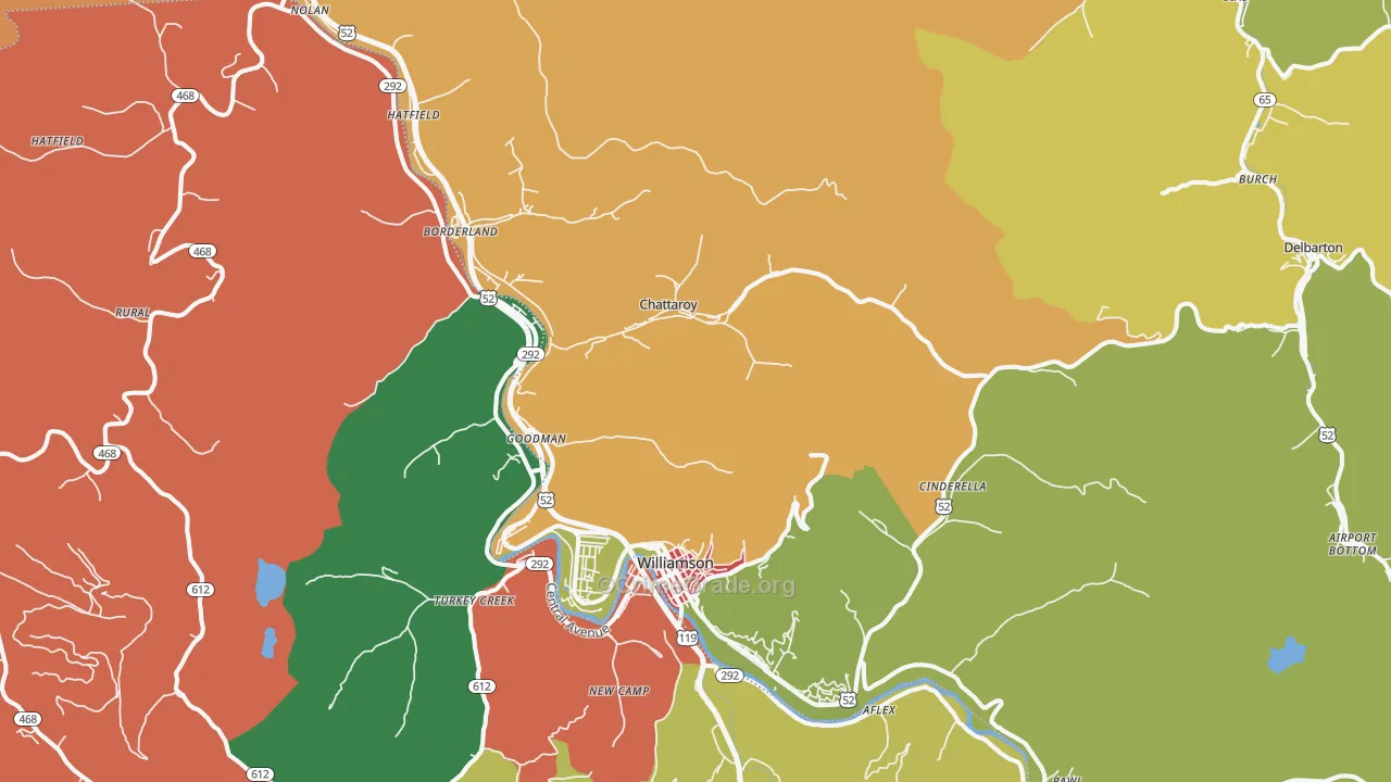 25661, WV Map of Theft Rates