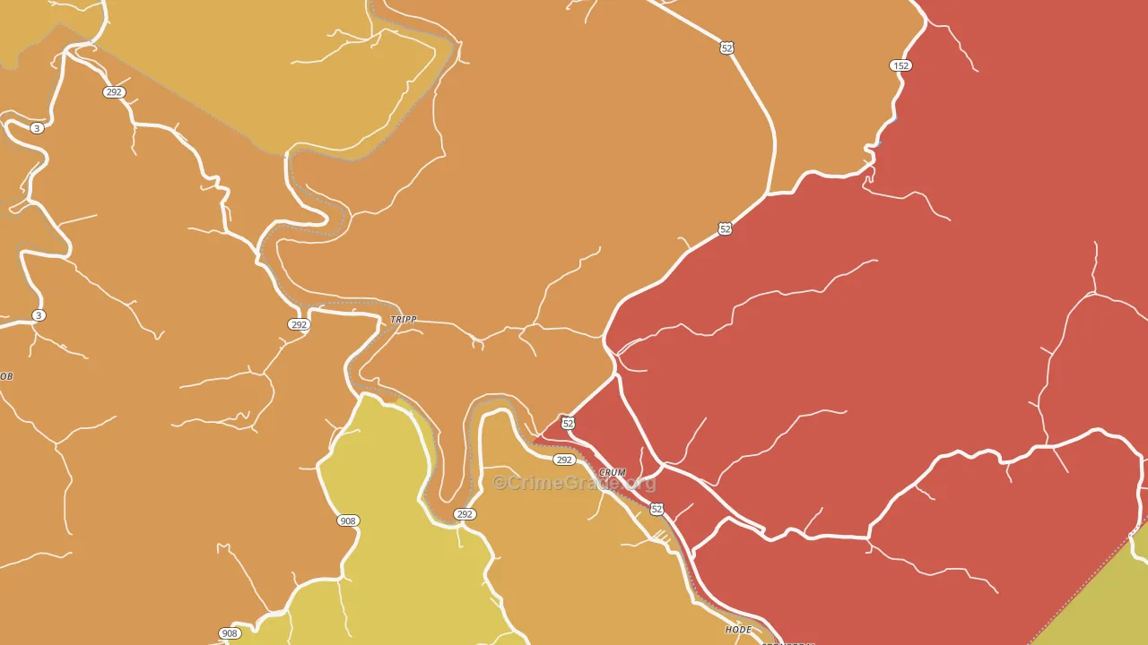 25669, WV Map of Theft Rates