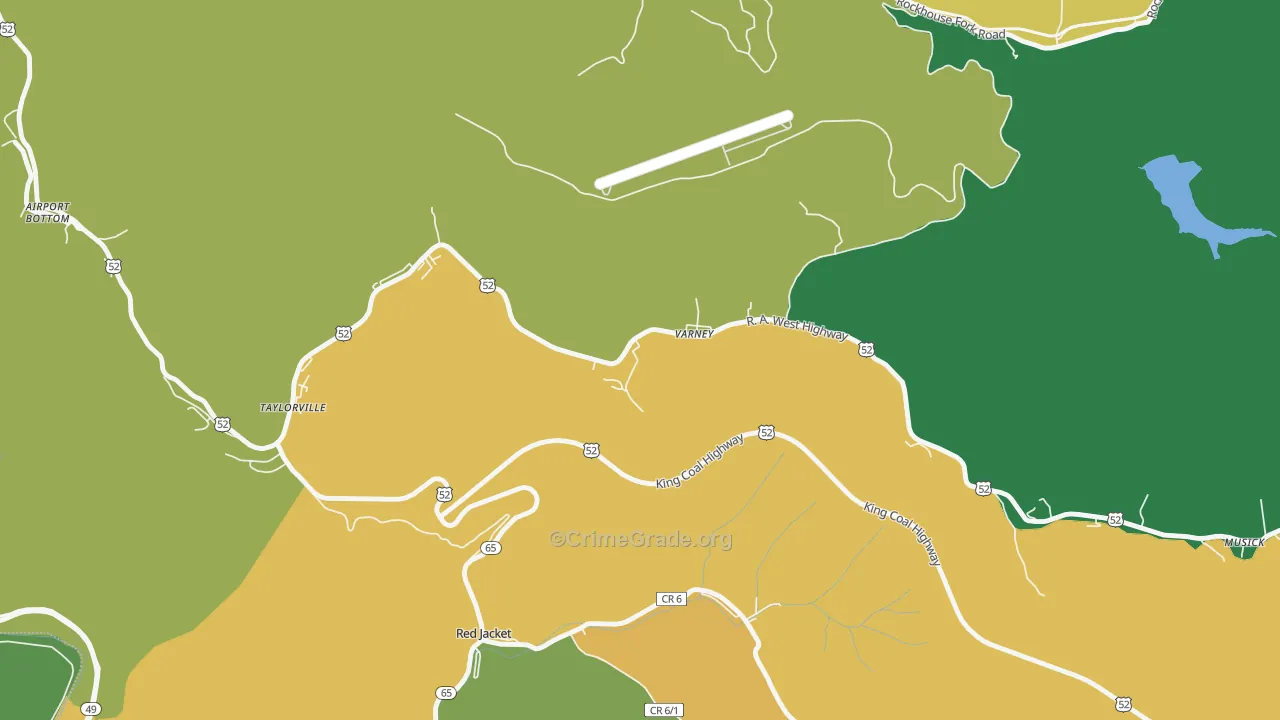 25696, WV Map of Theft Rates