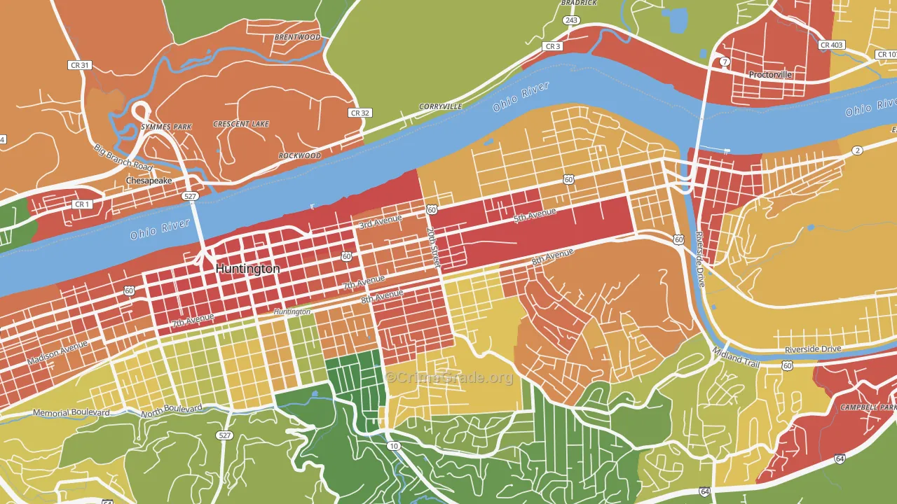 25703, WV Map of Theft Rates