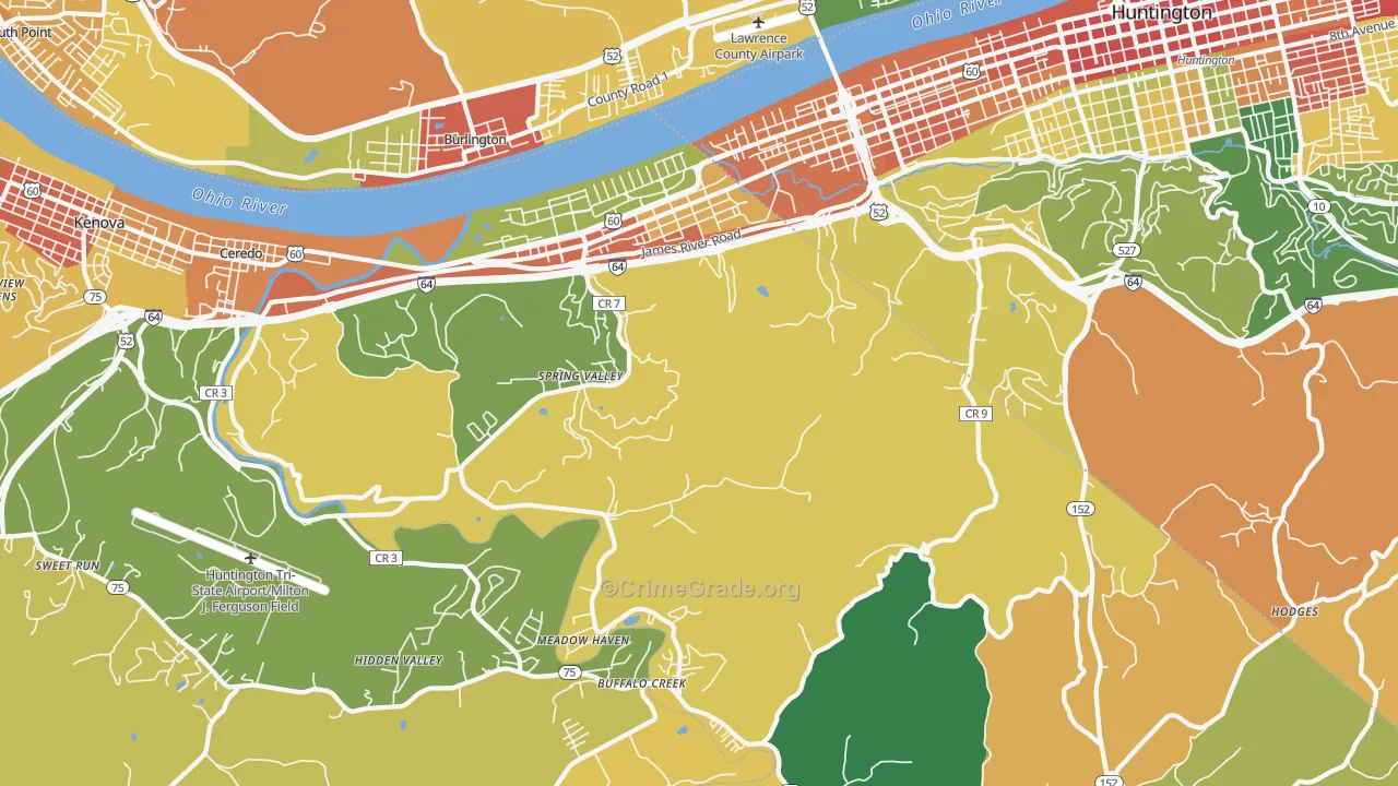25704, WV Map of Theft Rates