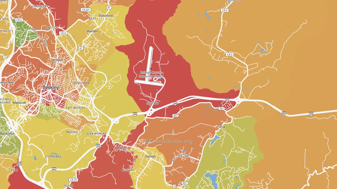 25813, WV Map of Theft Rates