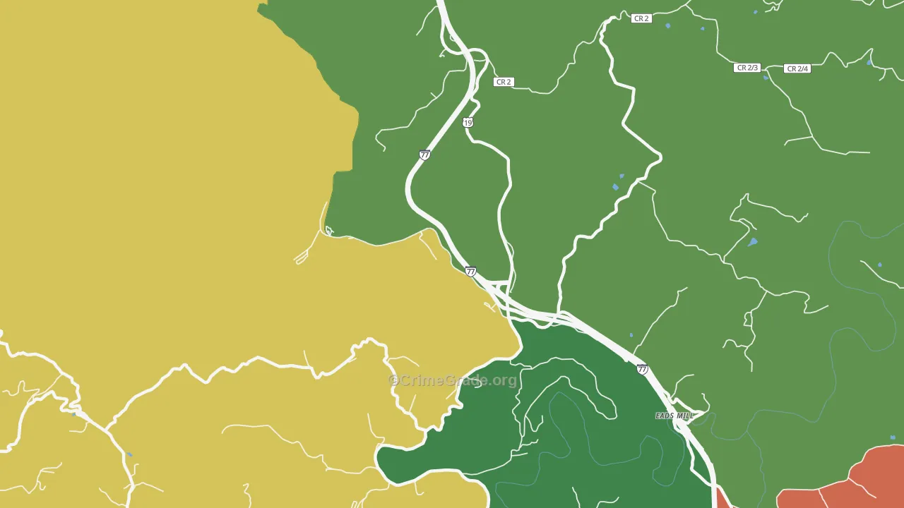 25820, WV Map of Theft Rates