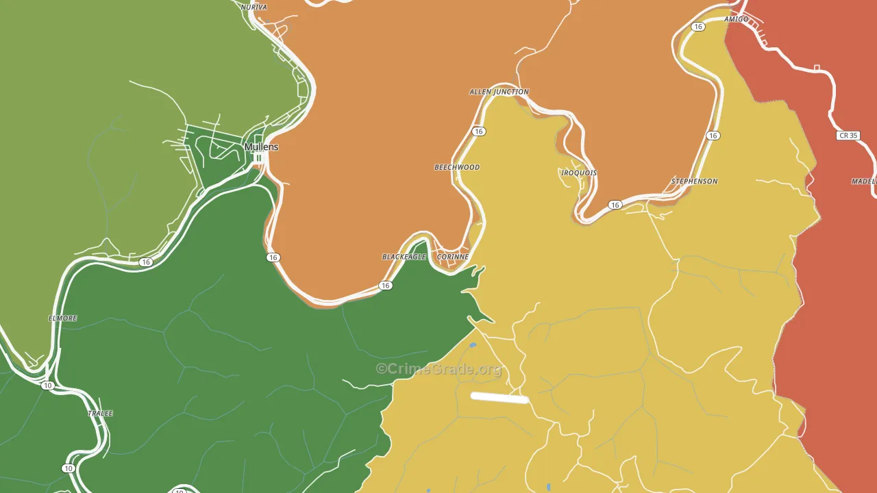 25826, WV Map of Theft Rates
