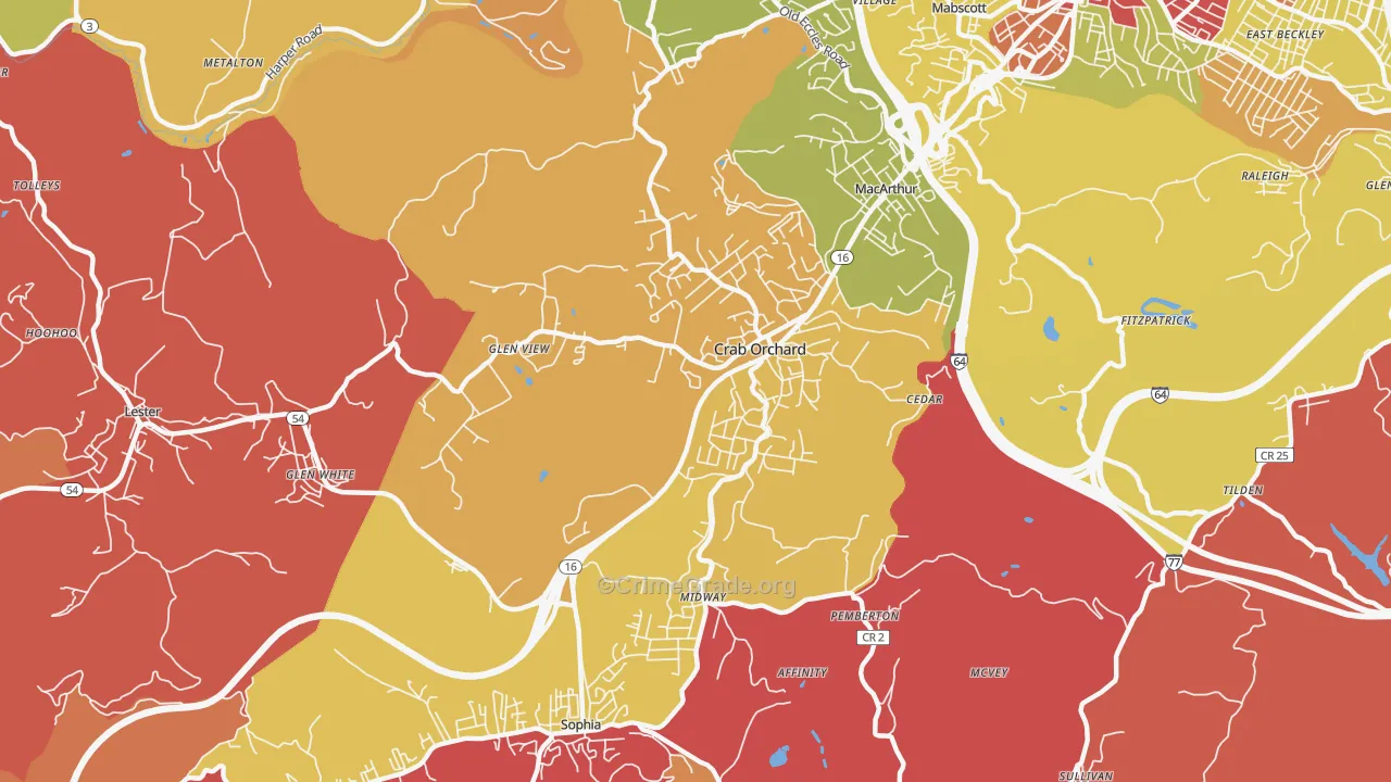 25827, WV Map of Theft Rates