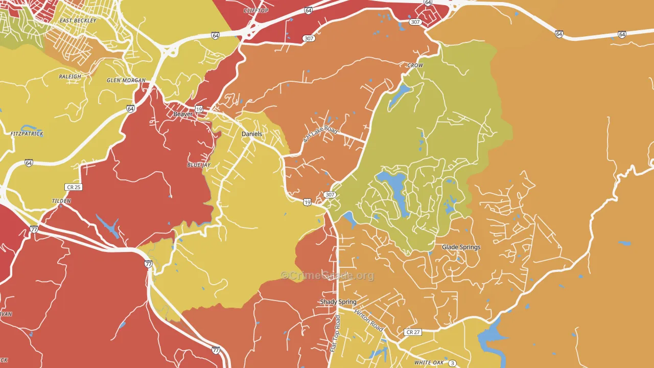 25832, WV Map of Theft Rates