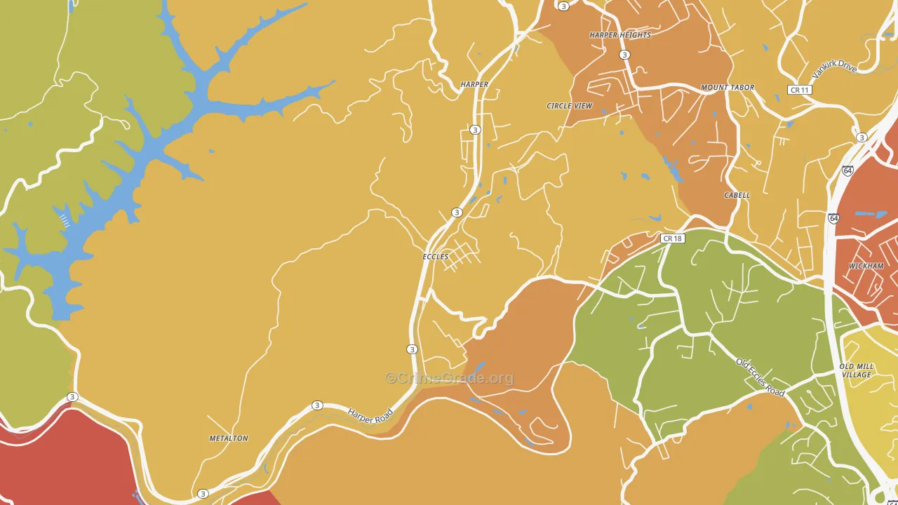 25836, WV Map of Theft Rates