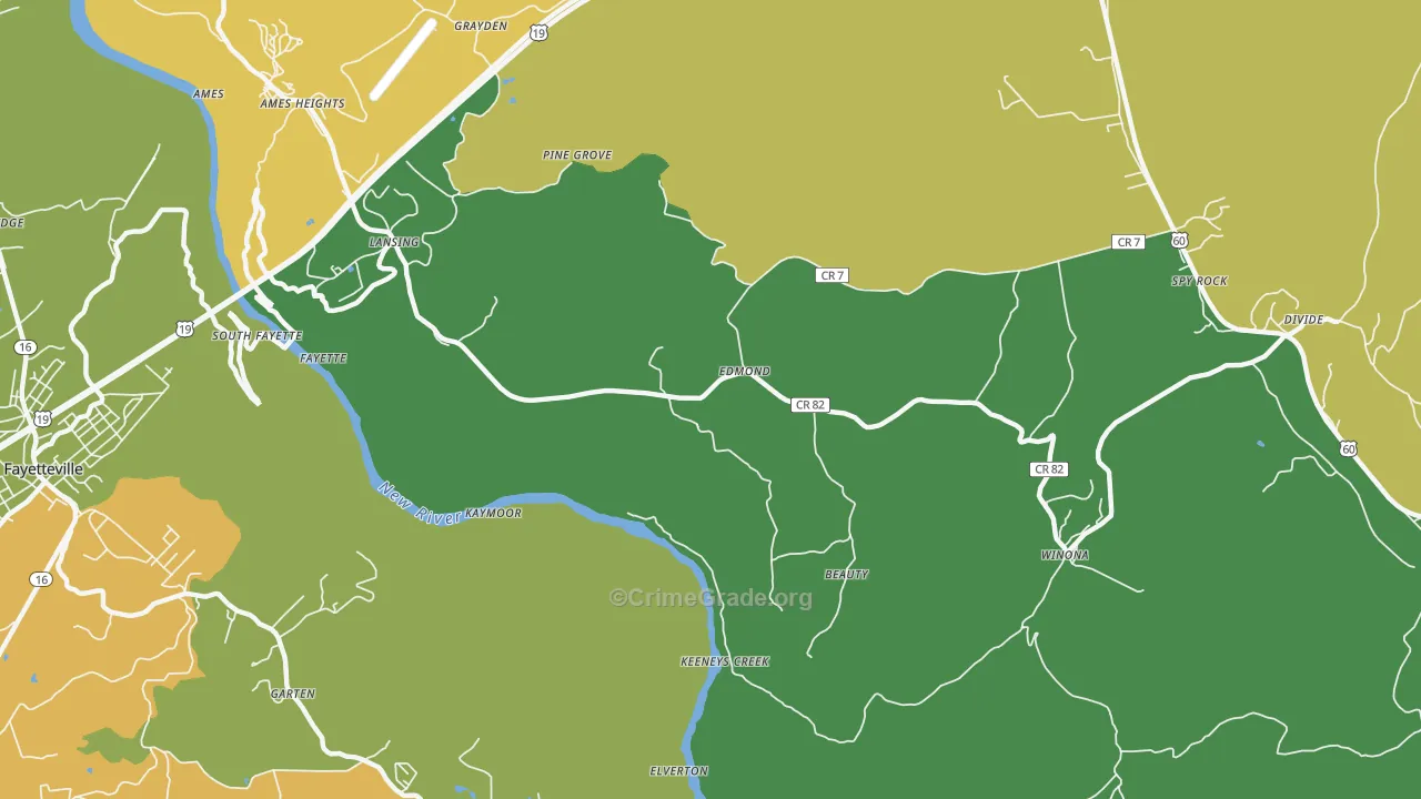 25837, WV Map of Theft Rates