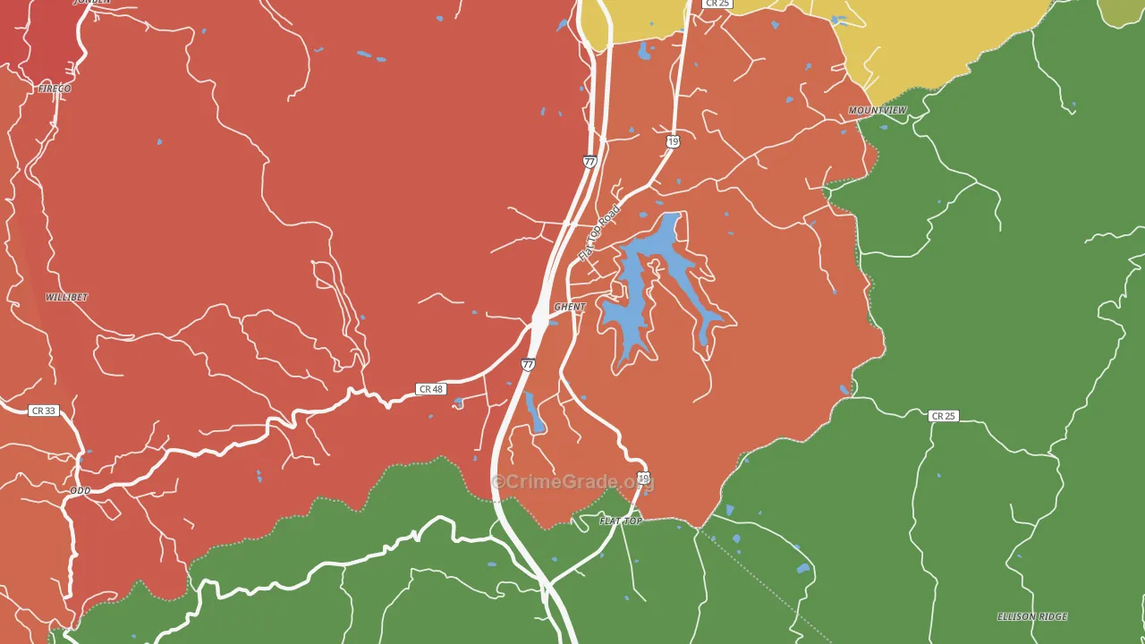 25843, WV Map of Theft Rates