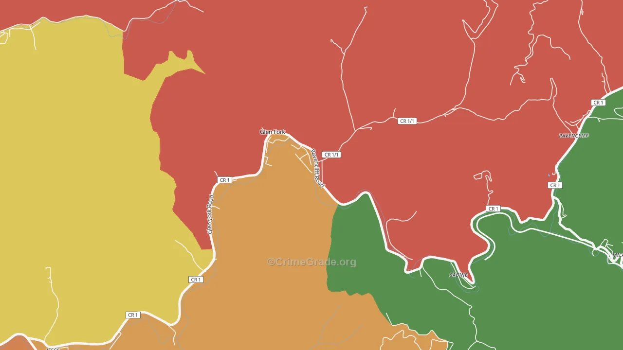 25845, WV Map of Theft Rates