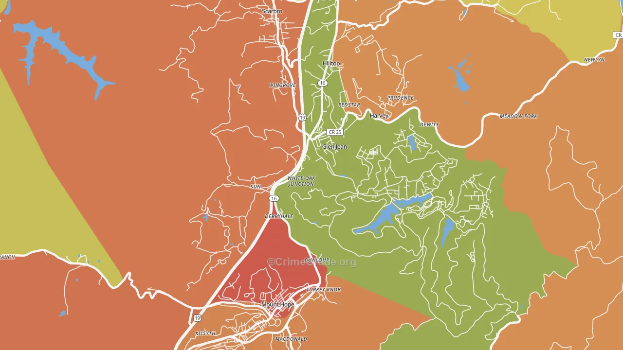 25846, WV Map of Theft Rates