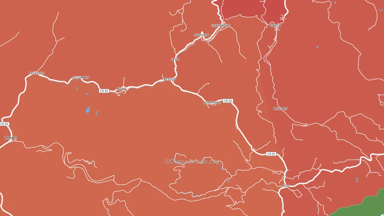 25857, WV Map of Theft Rates