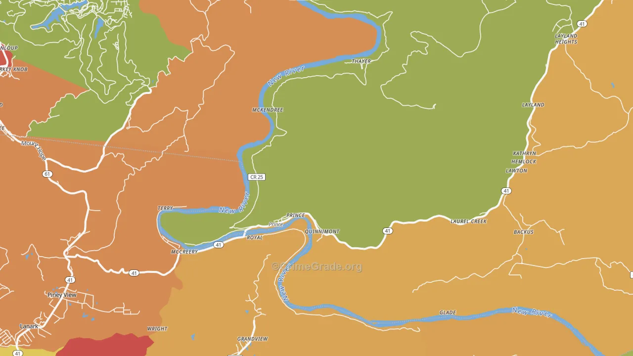 25864, WV Map of Theft Rates