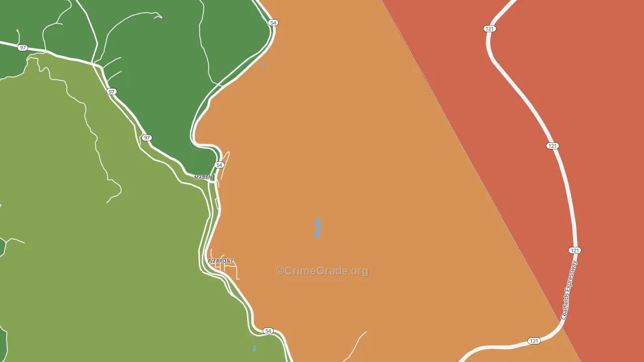 25870, WV Map of Theft Rates
